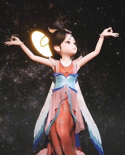 敦煌莫高窟官方虛擬形象“伽瑤”。