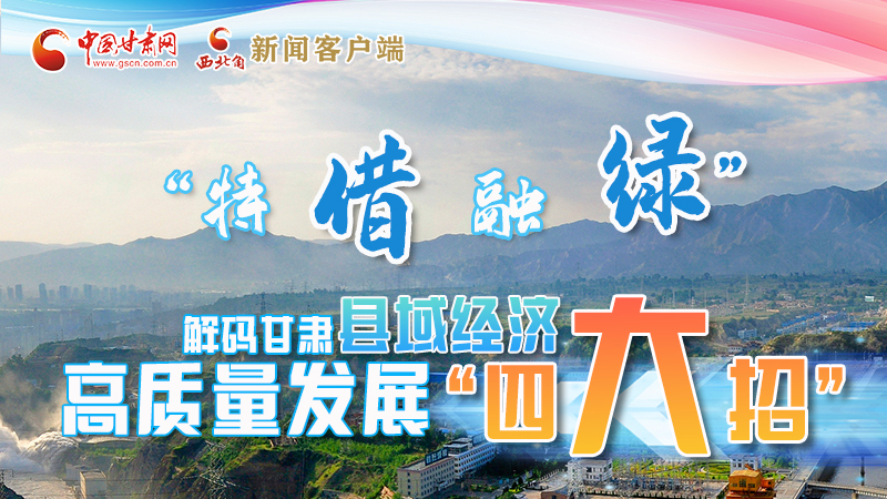 圖解|“特、借、融、綠”解碼甘肅縣域經(jīng)濟(jì)高質(zhì)量發(fā)展“四大招”